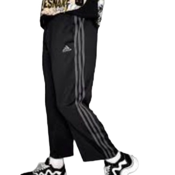 ADIDAS Kids Classic Side Stripes Athletic Sweatpants Size 10/12 Navy Blue - Picture 2 of 10